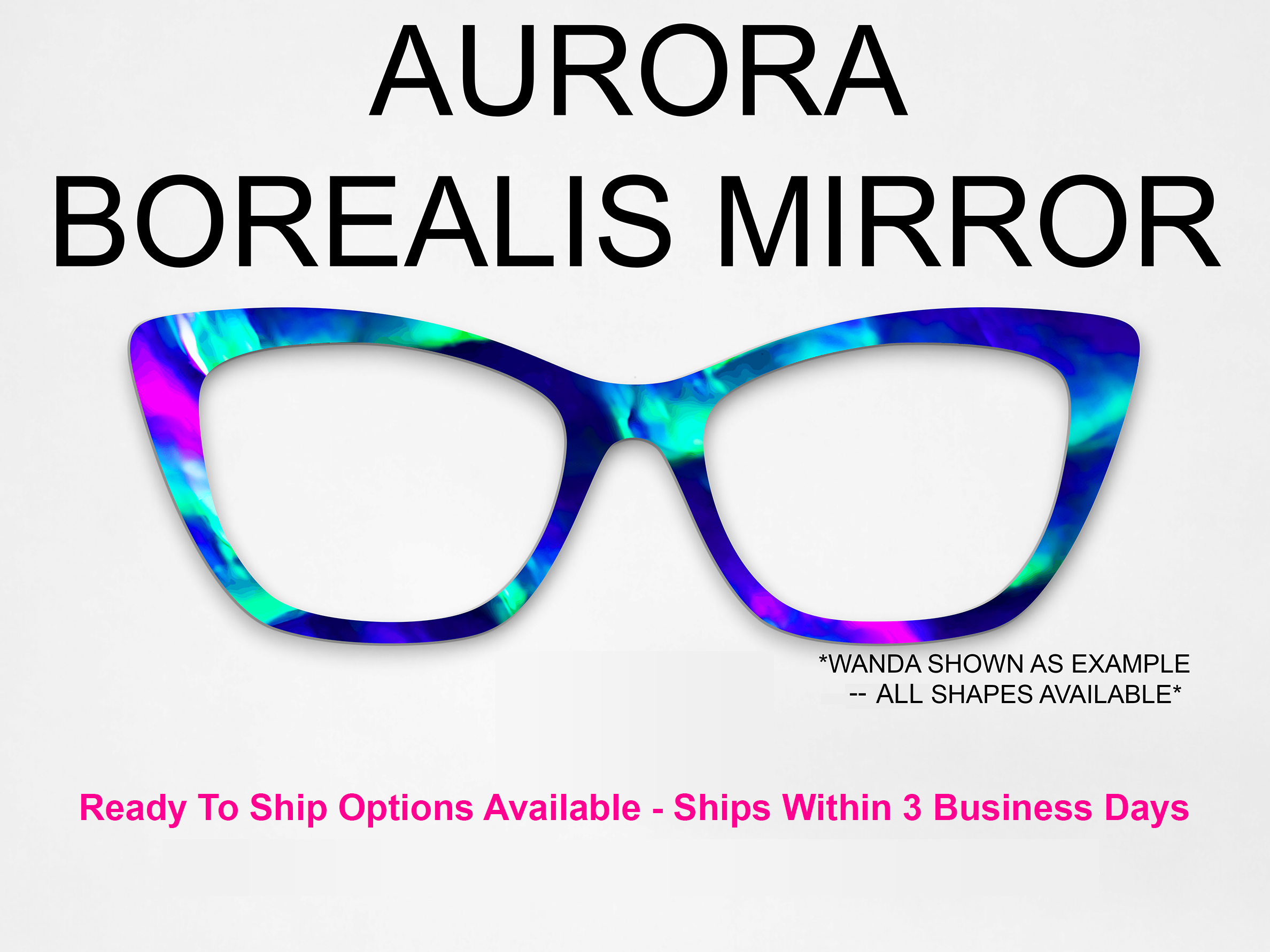 Aurora Borealis Mirror Toppers (RTS Available)