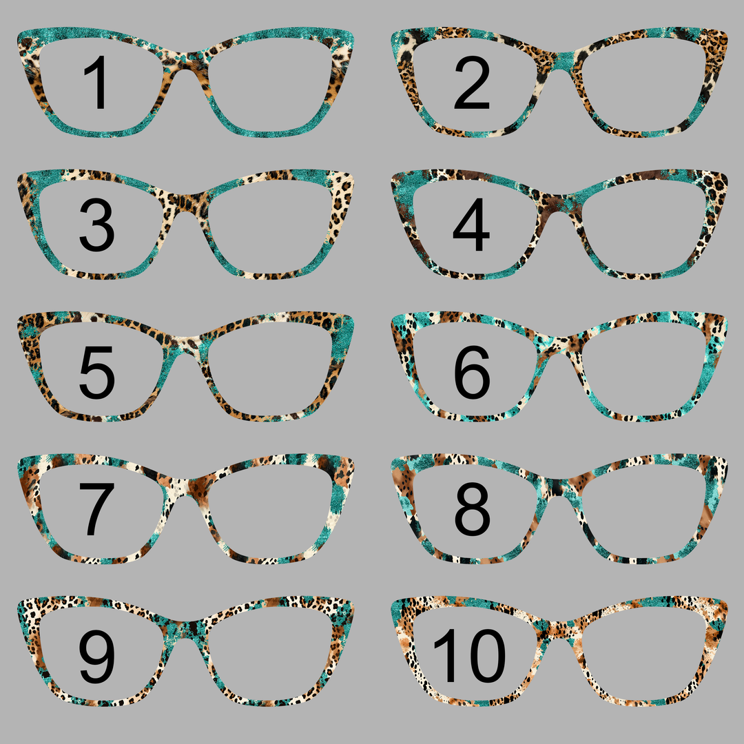 Turquoise Glitter and Animal Hide (Printed) Collection