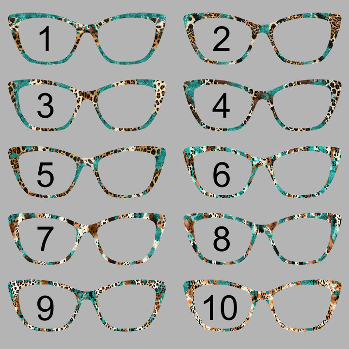 Turquoise Glitter and Animal Hide (Printed) Collection