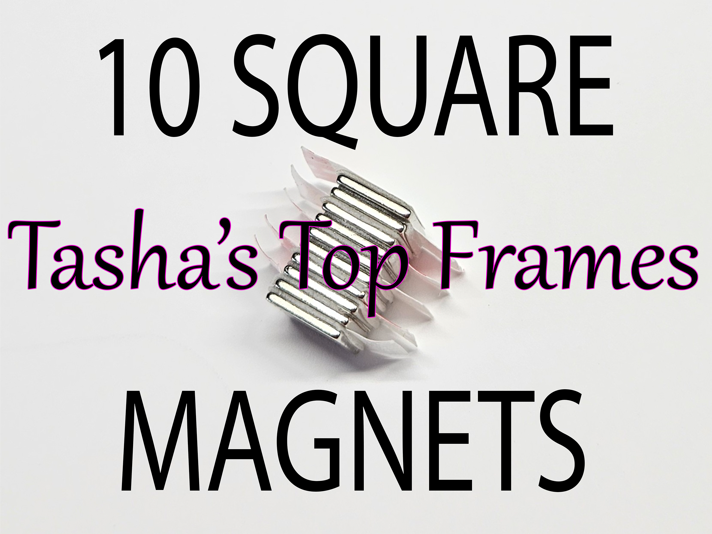 10 Square N52 Magnets with 3M Adhesive (6x6mm)