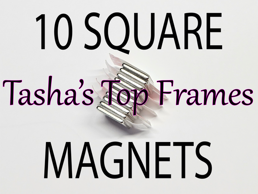 10 Square N52 Magnets with 3M Adhesive (6x6mm)