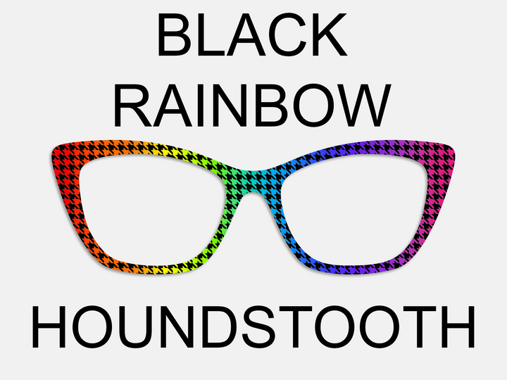 Black Rainbow Gradient Houndstooth