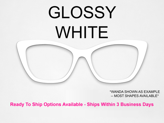 Solid Glossy White Toppers (RTS Available)