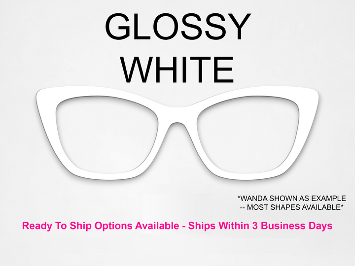 Solid Glossy White Toppers (RTS Available)