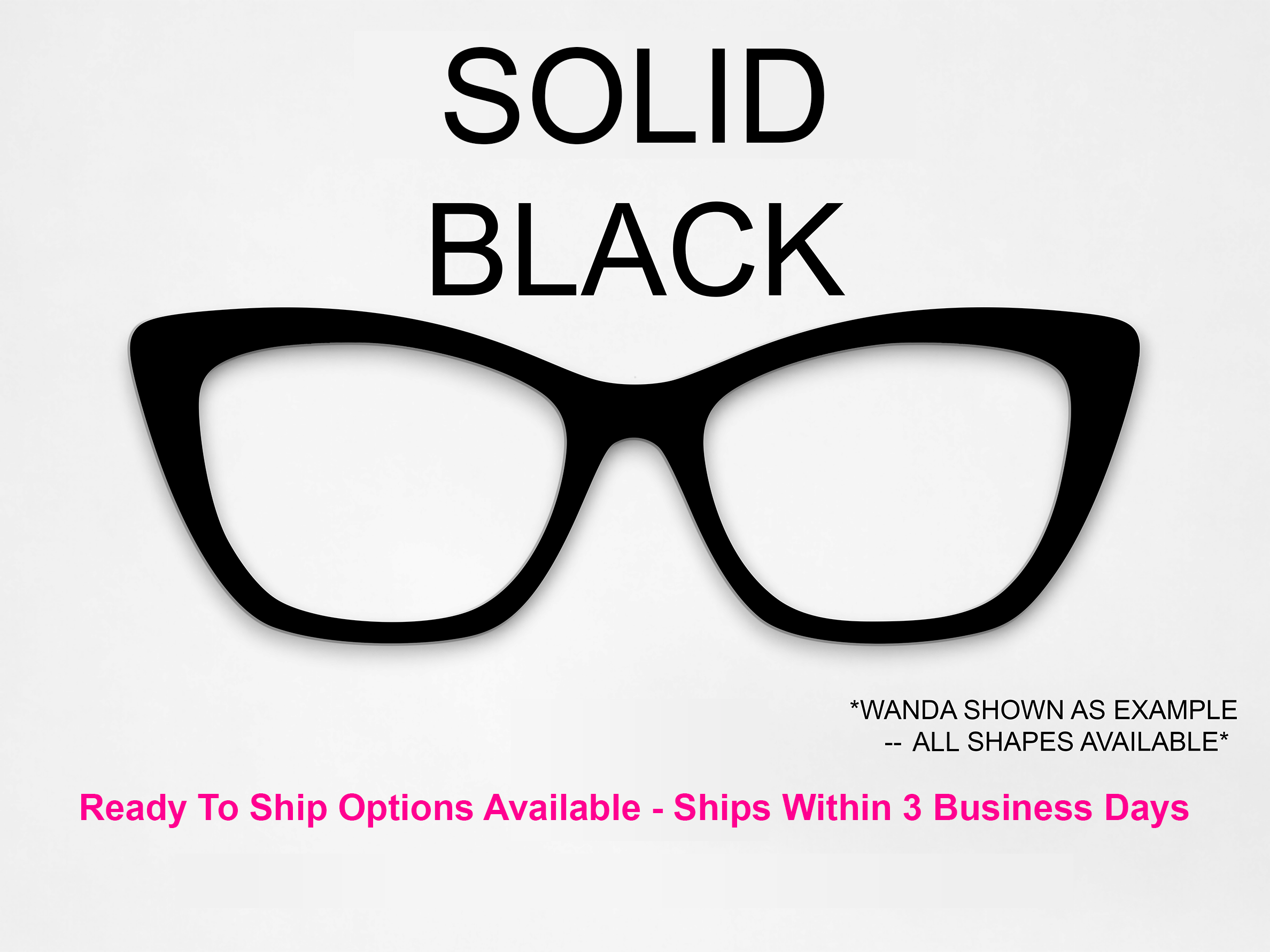 Solid Black Toppers (RTS Available)