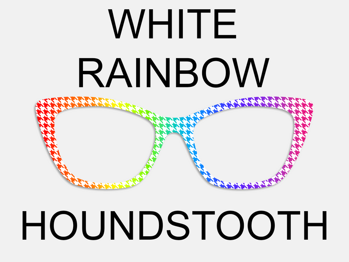 White Rainbow Gradient Houndstooth
