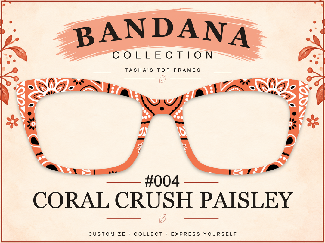 Bandana Collection #004 - Coral Crush Paisley