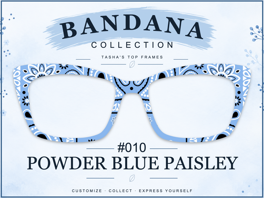 Bandana Collection #010 - Powder Blue Paisley