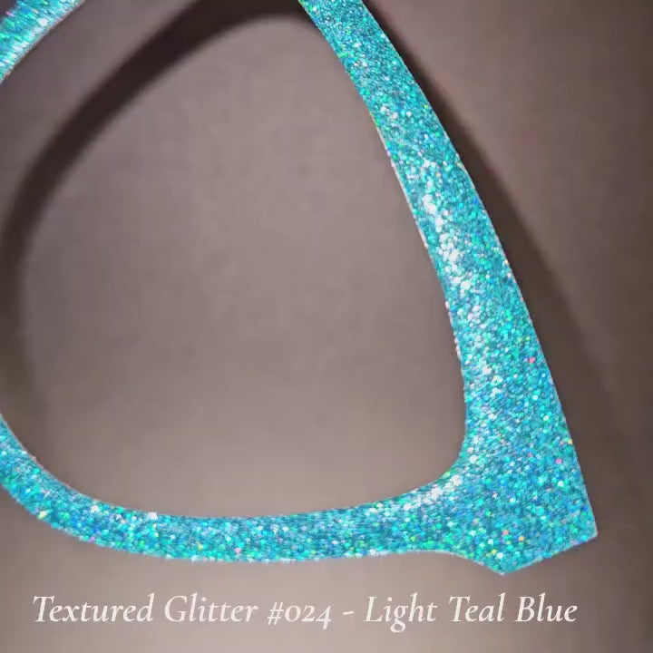Textured Glitter Collection #024 - Light Teal Blue