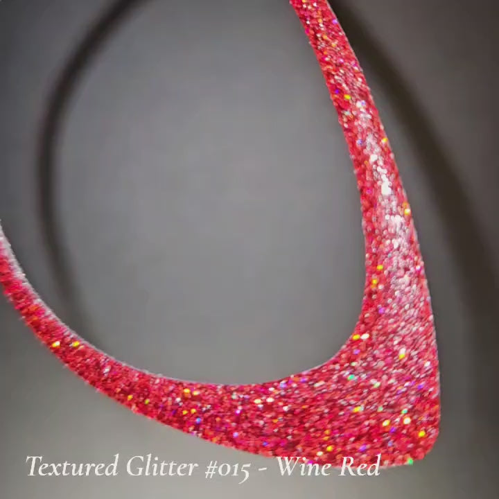 Textured Glitter Collection #015 - Wine Red