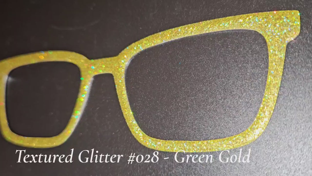 Textured Glitter Collection #028 - Green Gold