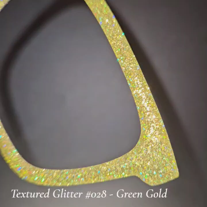 Textured Glitter Collection #028 - Green Gold