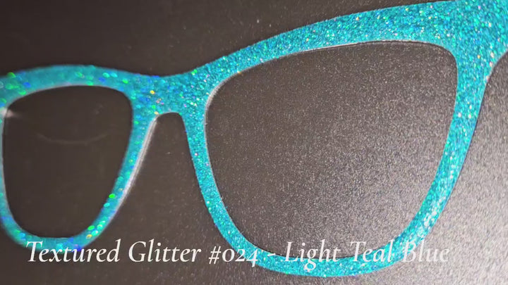 Textured Glitter Collection #024 - Light Teal Blue